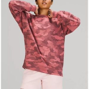lululemon pink camo perfectly oversized sweatshirt